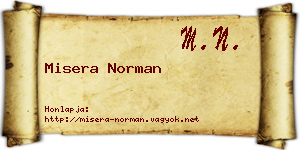 Misera Norman névjegykártya